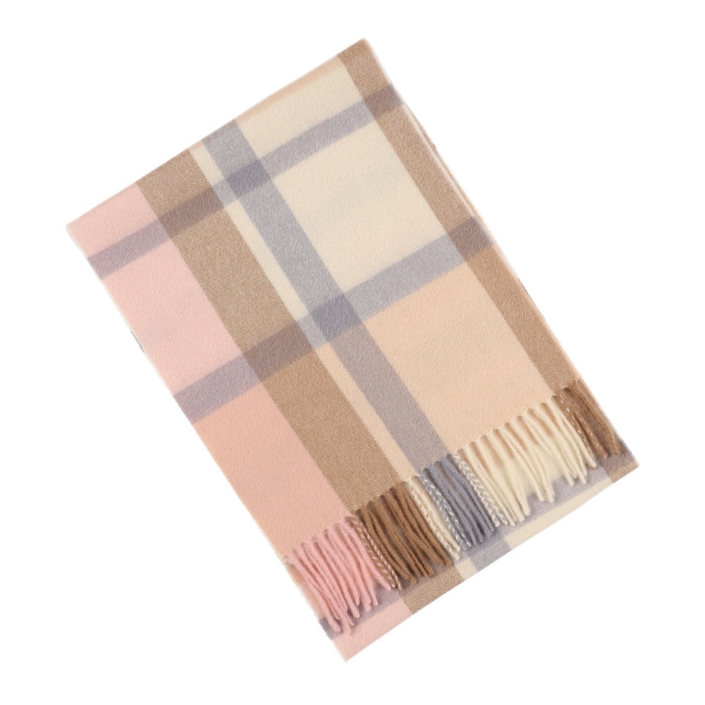 Rutig halsduk i 100 % ull, beige – London (6)